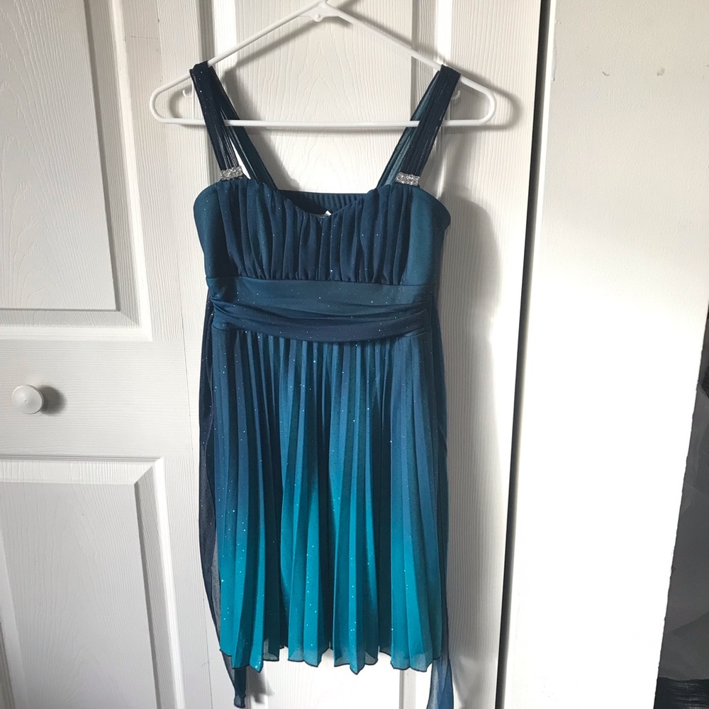cocktail blue/turquoise ombre dress